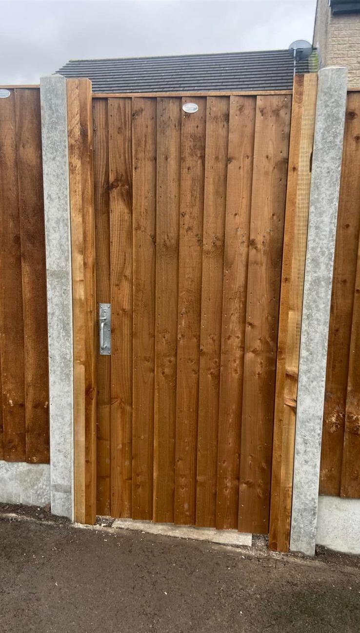 Beautiful wooden timber gate with natural finish